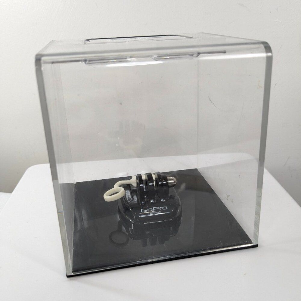 GoPro clear plastic case box cube display retail container black acrylic go PRo